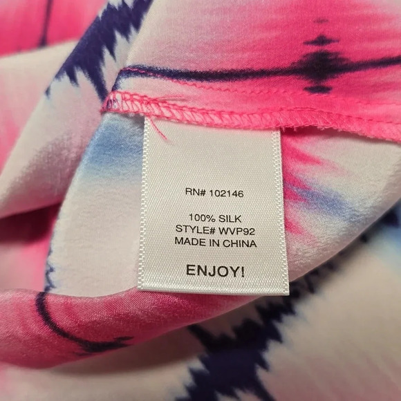 {Michael Stars} Womens Tie Dye Sleveless Button-Down Blouse - Size S - Picture 11 of 11